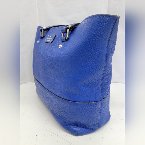 Kate Spade Blue Leather Tote Bag - Picture 5 of 14